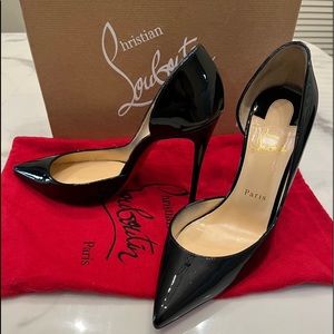 Authentic Christian Louboutin Black Patent Leather